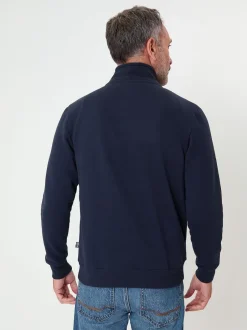 Saltwell - Sweat-shirt à col zippé bleu foncé Clearance