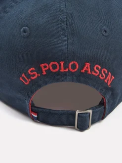 U.S. Polo Assn bleu foncé - . Casquette décontractée lavée 100% coton Outlet