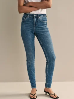 Next - Jean skinny super doux Bleu foncé de denim New