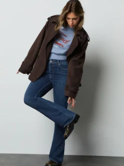 Next Bleu foncé de denim - Jean bootcut authentique Milieu