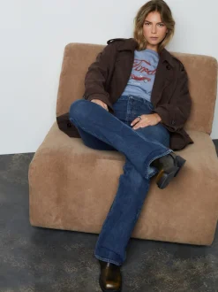 Next Bleu foncé de denim - Jean bootcut authentique Milieu