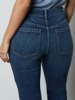 Next Bleu foncé de denim - Jean bootcut authentique Milieu