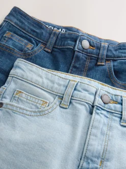 Next Bleu foncé de denim/délavé - Jean extensible, lot de 2 (3-17ans) Best