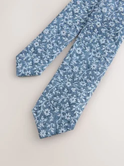 Next - Cravate (3-16 ans) Bleu foncé imprimé floral New