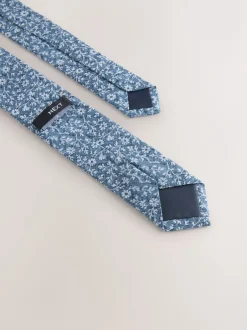 Next - Cravate (3-16 ans) Bleu foncé imprimé floral New