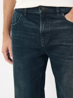 Next - Jeansextensible classique coupe fuselée régulière Bleu foncé lavé Hot