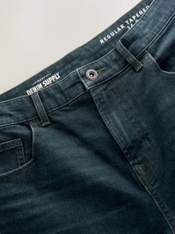 Next - Jeansextensible classique coupe fuselée régulière Bleu foncé lavé Hot