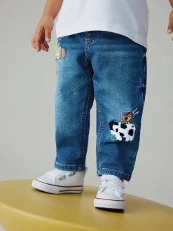 Next Bleu foncé Personnage Ferme - Jean ample à enfiler (3mois-7ans) Hot