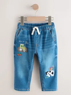 Next Bleu foncé Personnage Ferme - Jean ample à enfiler (3mois-7ans) Hot