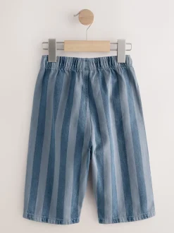 Next - Pantalon large à enfiler (3mois-7ans) Bleu foncé rayé