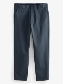 Next - Ajustement droit - Pantalon chino stretch Bleu Gris Moyen Sale