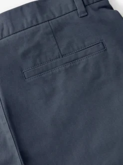 Next - Ajustement droit - Pantalon chino stretch Bleu Gris Moyen Sale