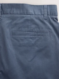 Next - Coupe fuselée régulière - Pantalon chino stretch Bleu Gris Moyen Outlet