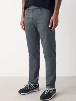 Next - Lit 1 place - Coupe ajustée Classic Jeans extensibles Bleu Gris Moyen Outlet