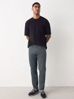 Next - Lit 1 place - Coupe ajustée Classic Jeans extensibles Bleu Gris Moyen Outlet