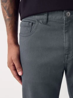 Next - Lit 1 place - Coupe ajustée Classic Jeans extensibles Bleu Gris Moyen Outlet