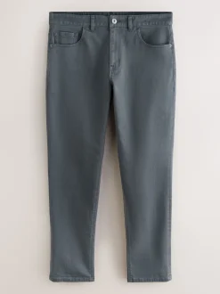 Next - Lit 1 place - Coupe ajustée Classic Jeans extensibles Bleu Gris Moyen Outlet