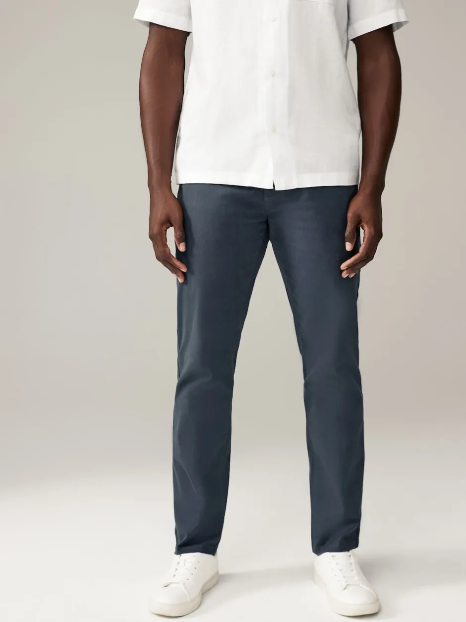 Next - Slim Fit (Slim Fit) - Pantalon chino stretch Bleu Gris Moyen Discount