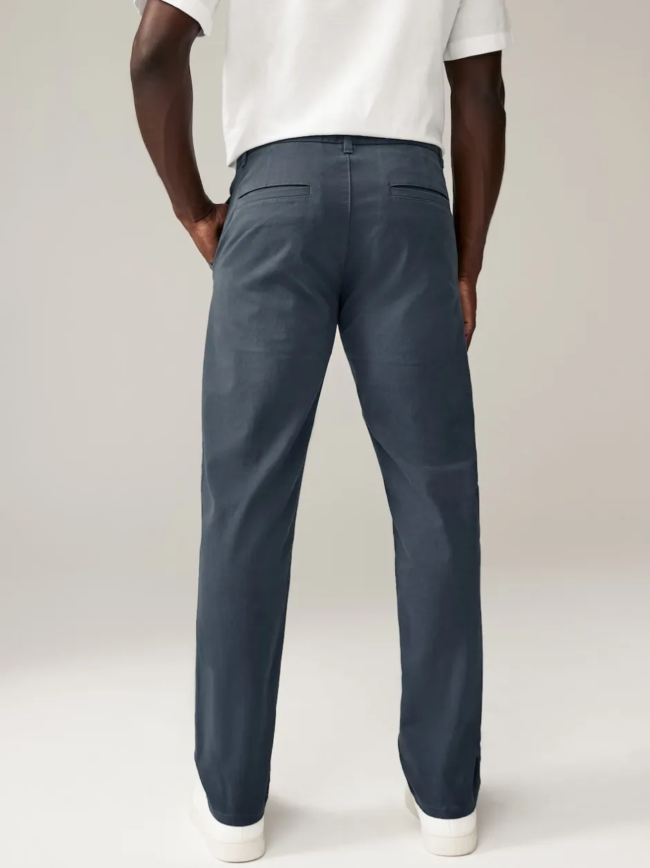 Next - Slim Fit (Slim Fit) - Pantalon chino stretch Bleu Gris Moyen Discount