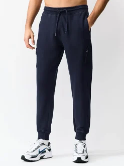 Next Bleu Gris/bleu marine en ardoise - Lot de 2 joggings cargos coupe ajustée à dos brosse utilitaire Outlet