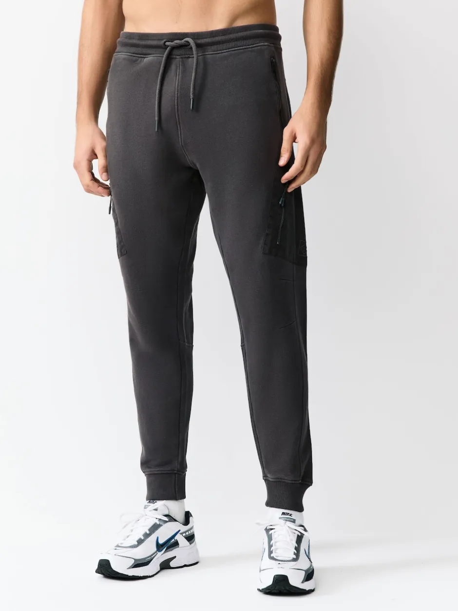 Next Bleu Gris/bleu marine en ardoise - Lot de 2 joggings cargos coupe ajustée à dos brosse utilitaire Outlet