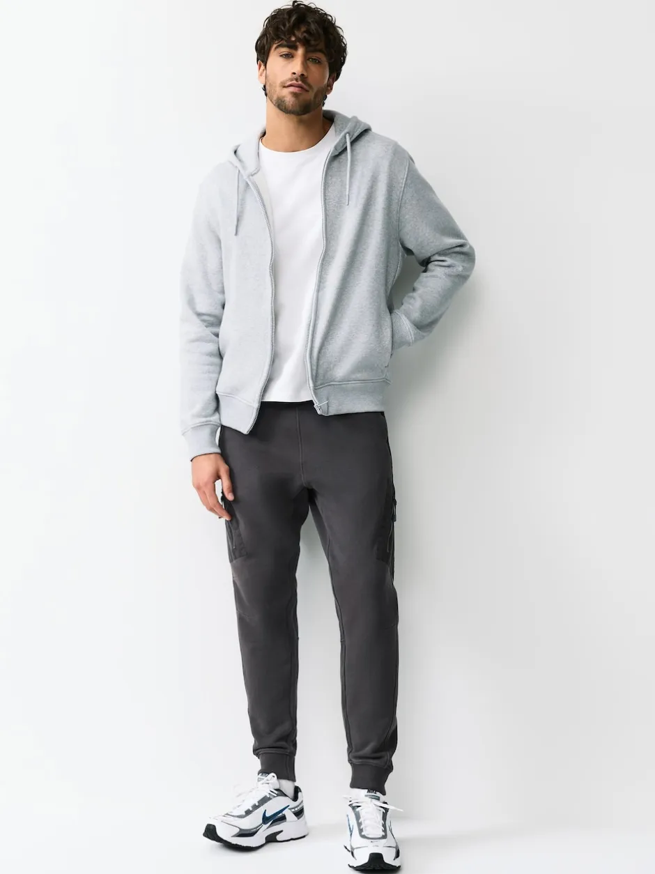 Next Bleu Gris/bleu marine en ardoise - Lot de 2 joggings cargos coupe ajustée à dos brosse utilitaire Outlet