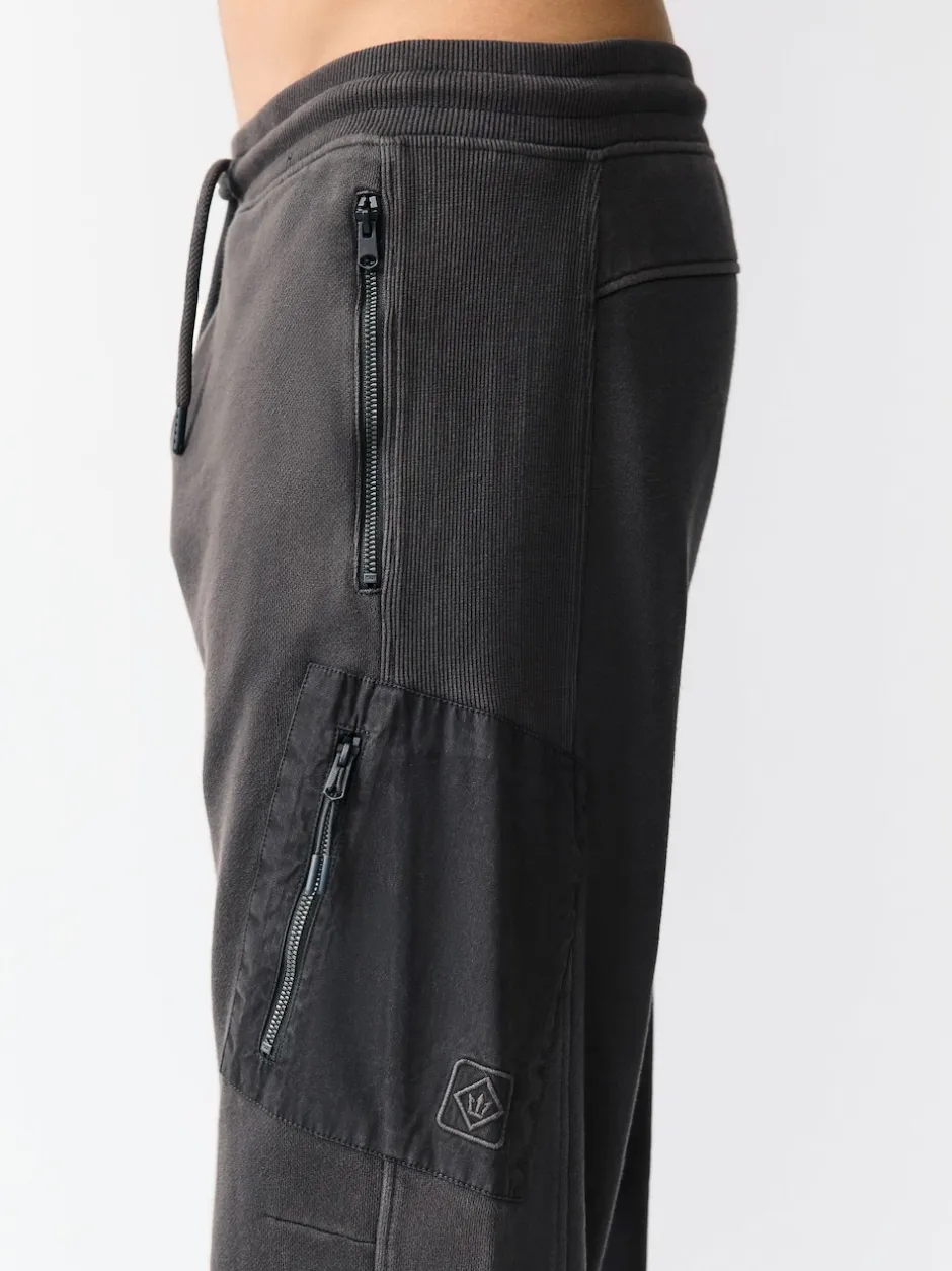 Next Bleu Gris/bleu marine en ardoise - Lot de 2 joggings cargos coupe ajustée à dos brosse utilitaire Outlet