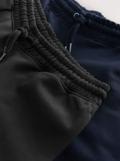 Next Bleu Gris/bleu marine en ardoise - Lot de 2 Joggings Coupe ajustée à dos brossé Best