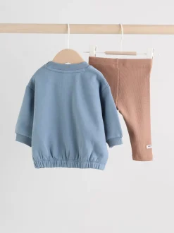 Next Bleu imprimé dinosaure - Ensemble Sweat-shirt et Leggings bébé (0mois-3ans) Online
