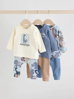 Next - Hauts et Leggings 6 pièces bébé (0mois-3ans) Bleu imprimé dinosaure Hot