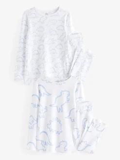 Next Bleu imprimé dinosaure - Pyjama Kind to Skin 2 Lot (9mths-12yrs) Online