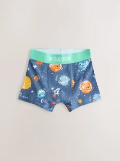 Next Bleu imprimé galaxie - Lot de 5 boxers Junior Personnage (1.5-16ans) Online