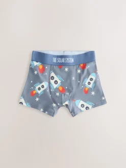 Next Bleu imprimé galaxie - Lot de 5 boxers Junior Personnage (1.5-16ans) Online