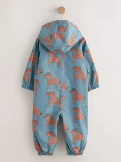 Next - Combinaison imperméable doublée de polaire (3mths-7yrs) Bleu imprimé hamish