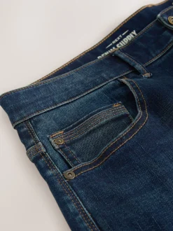 Next Bleu indigo - - extensible Denim Jeans Ajustement droit New