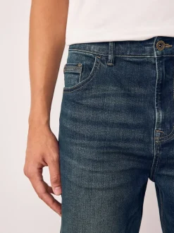 Next Bleu indigo - - extensible Denim Jeans Ajustement droit New