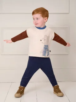 Jojo Maman Bébé Bleu indigo & Bleu marine - Lot Cargos % Cotton Survêtement 100 2 Best