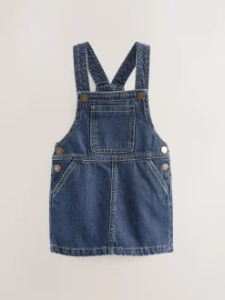 Next Bleu indigo - Denim Robe chasuble (3mths-8yrs)