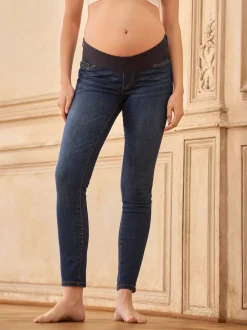 Seraphine Bleu indigo - Jeans skinny de Grossesse Premium en tissu bio Online