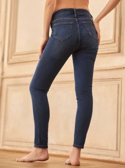 Seraphine Bleu indigo - Jeans skinny de Grossesse Premium en tissu bio Online