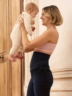 Seraphine Bleu indigo - Jeans skinny Premium en tissu bio post-grossesse Clearance