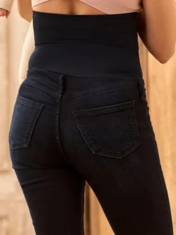 Seraphine Bleu indigo - Jeans skinny Premium en tissu bio post-grossesse Clearance