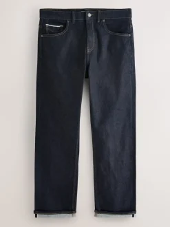 Next Bleu indigo rincé - Ajustement droit - Signature Selvedge jean Denim Jeans Outlet