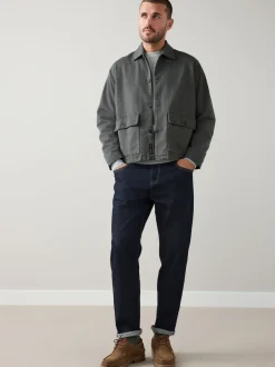 Next Bleu indigo rincé - Coupe fuselée régulière - Signature Selvedge jean Denim Jeans Online