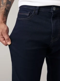 Next - Slim Fit (Slim Fit) - Jeans stretch de confort Bleu indigo rincé Clearance