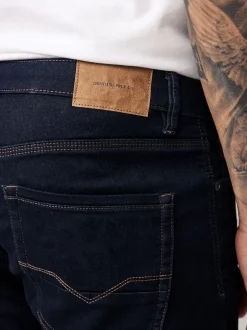 Next - Slim Fit (Slim Fit) - Jeans stretch de confort Bleu indigo rincé Clearance