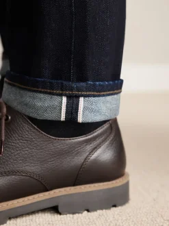 Next Bleu indigo rincé - Slim Fit (Slim Fit) - Signature Selvedge jean Denim Jeans Discount