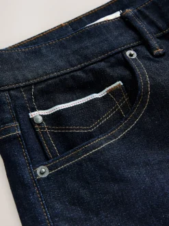 Next Bleu indigo rincé - Slim Fit (Slim Fit) - Signature Selvedge jean Denim Jeans Discount