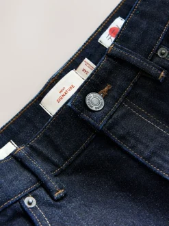 Next Bleu indigo rincé - Slim Fit (Slim Fit) - Signature Selvedge jean Denim Jeans Discount