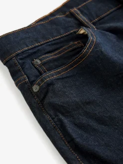 Next - Straight Fit Classic Jeans extensibles Bleu indigo rincé Outlet